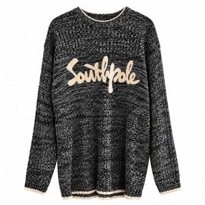 Vintage Southpole XL Navy Blue Knit Sweater Southpole Logo NWT Deadstock